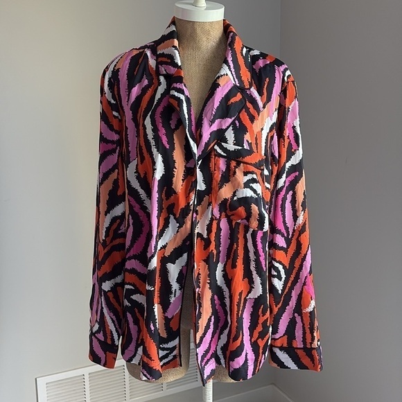 Diane Von Furstenberg X Target Long Sleeve Pajama Top 1X NWOT - Picture 4 of 5